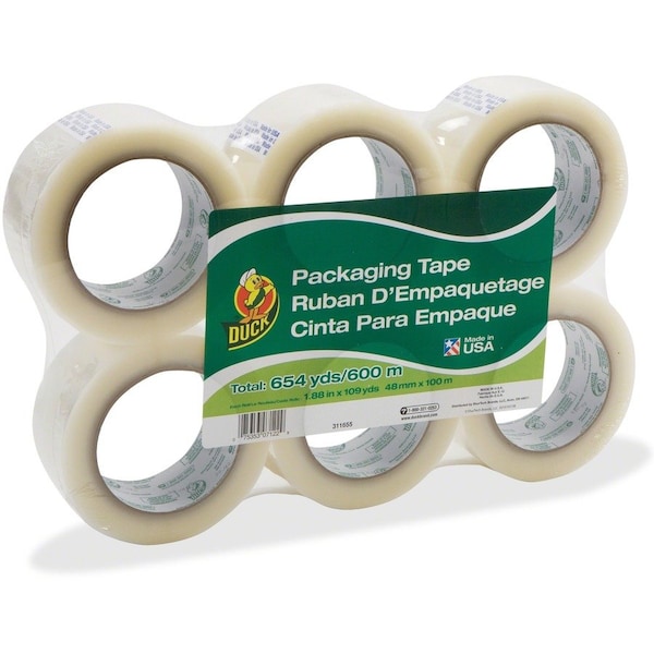 Commercial Packing Tape, 1.9mil, 1.88"x110Yd, 6RL/PK, Clear 6PK